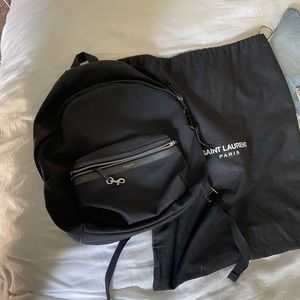 Saint Laurent City Backpack Canvas Medium